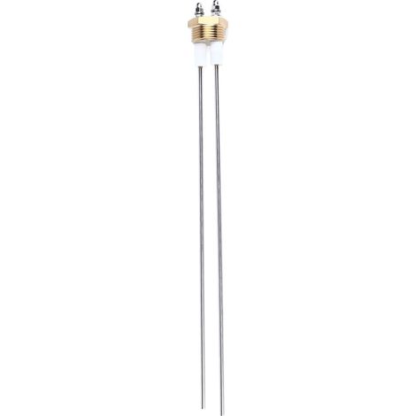 Sonde d'électrode de niveau d'eau, 2 broches, isolation PTFE, laiton, acier inoxydable, liquide de chaudière (1/5)