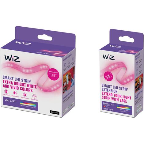 WiZ Tira LED 3 Metros Luz blanca y de color - incl. Cable de alimentación - Iluminación LED Inteligente - WiFi (1/5)