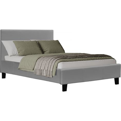 Letto "Lina"- 90 x 190 cm - Grigio chiaro (1/5)