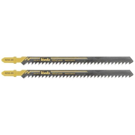 KWB 2 lames de scie sauteuse bois 3x116 mm T301CD HCS pour AEG Bosch Einhell Black & Decker