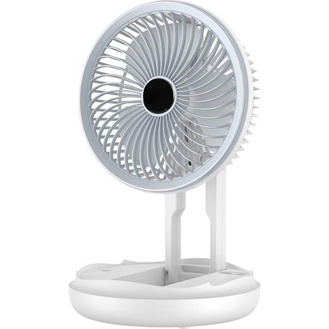 Ventilateur de bureau électrique portable, ventilateur pliable multifonction, ventilateur suspendu, ventilateur mural, 4 vitesses réglables, chargement USB-C (1/5)