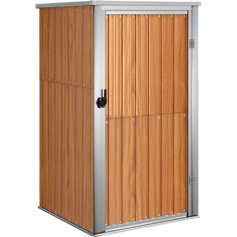 Maison Exclusive - Capanno per Attrezzi Marrone 88x89x161 cm in Acciaio Zincato (1/5)