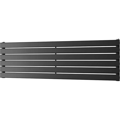 Typhoon Axis - Black Horizontal Radiator H408mm x W1400mm Single Panel (1/3)