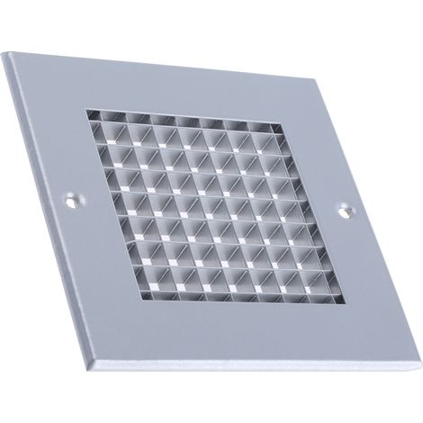 RS PRO Grille, 125 x 125mm, Aluminium Argent ( Prix pour 1 )