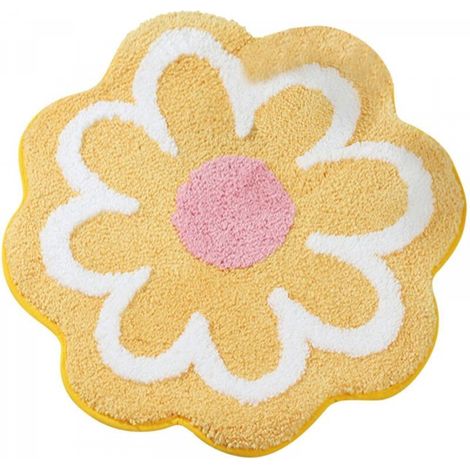 Tapis de bain à motif floral 40 x 40 cm – Doux, antidérapant et absorbant, lavable en microfibre pour salle de bain, cuisine, toilettes, chambre d'enfant et animaux domestiques. (1/5)