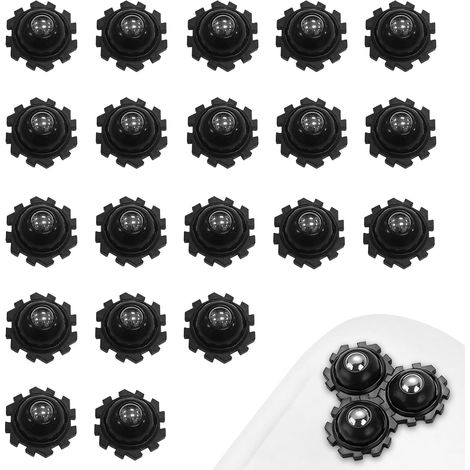 20 Ruedas Pequeñas para Muebles, Ruedas Giratorias Autoadhesivas, Ruedas Mini con Rodamientos de Bolas de 360°, Ruedas Universales para Cubos de Basura, Cajas de Almacenamiento y Muebles Pequeños (1/5)