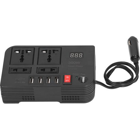 Convertisseur 300W 12V vers 220V à onde sinusoïdale modifiée, écran LCD, pour voiture, alimentation haute puissance multifonction (1/5)