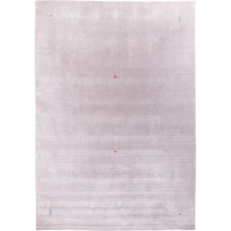 Tapis Gabbeh indien Tapis Agra - Tapis en laine  - 200x150cm, Rectangular - 100% Laine vierge - Tissé main - Argent
