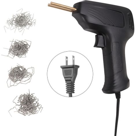 Soudeuse Plastique Portable Professionnelle avec 4 Types d'Agrafes Chaudes pour Réparation de Bumper et Fissures (Noir, 110V US, 200 Agrafes Incluses) (1/5)
