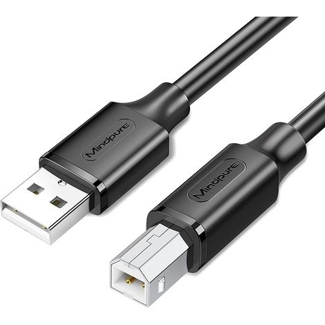 Câble d'imprimante USB 2.0 - Connexion fiable et rapide pour vos impressions (1/4)