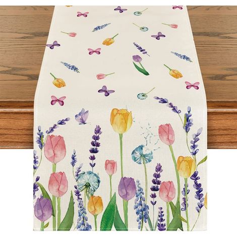 Toile de Jute Chemin de Table,Chemin de Table Toile de Jute 33×180cm,Chemin de Table Tissu,Chemin de Table Lin pour Maison Cuisine
