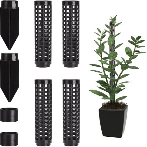 Pôle Moss Tuteur pour Plantes Grimpantes - Abs - 44cm x 160g - Noir - Lot de 4 Tubes + Accèsoirs (1/5)