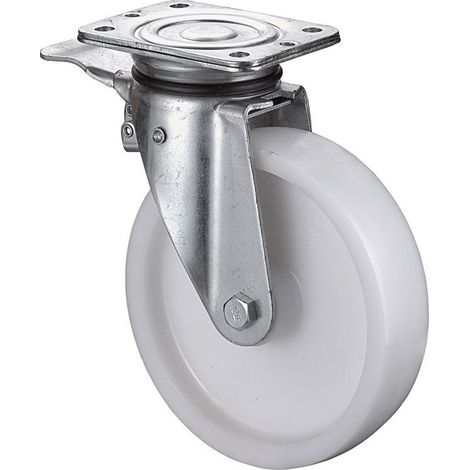 Ruota girevole per carichi pesanti D.250mm portata 600kg con Ku.138x110mm fisso BS ROLLEN