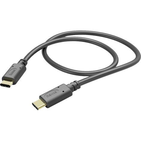 Hama USB-Ladekabel USB 2.0 USB-C® Stecker, USB-C® Stecker 1.50 m Schwarz 00201591 (1/3)