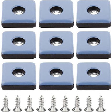 24 Stück Teflon Möbelgleiter zum Schrauben 25x25mm Teflon Möbelgleiter Rechteckig Stuhlgleiter Teppichgleiter Gleiter Furniture Glides für Möbel Sessel Stuhlbeine (1/5)