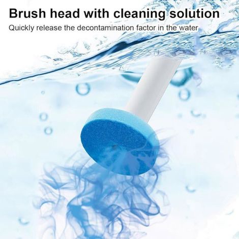 Brosse Toilettes WC Jetable 32 Pièces Têtes de Brosse de Toilette Nettoyage Toilette à Usage Unique Système de Nettoyage WC à (1/4)
