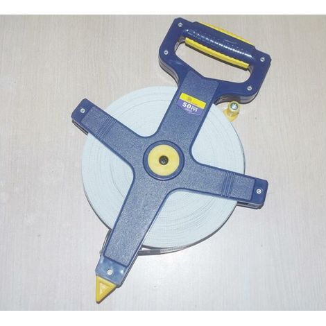 1 mètre ruban souple et étanche pour chantier, avec cadre portable, 50 mètres (1/4)