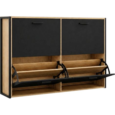 CASABEL Meuble à Chaussures - Armoire à Chaussures Couleur Noir /