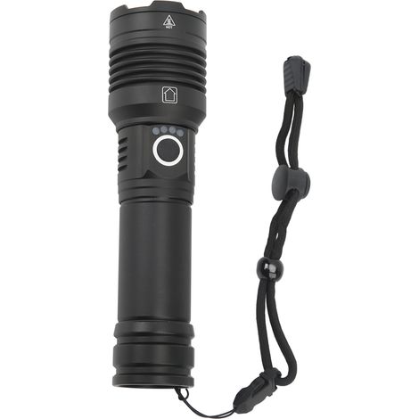 Lampe torche LED XHP50 P50 longue portée à éclairage puissant, rechargeable par USB-C et dotée d'une fonction mémoire (1/5)