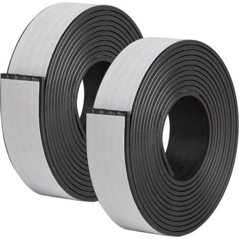 2 Ruban Magnétique Autocollant Ultra Puissant, 20mmx2m Bande Magnétique Adhésive, Ruban Aimanté avec Colle Forte pour Moustiquaires (1/4)