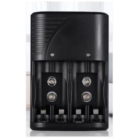 Pair Universel Direct Chargeur de Piles Rechargeables pour AA/AAA et 9V, Chargeur Piles 6802 pour AA AAA NI MH et 9V Piles Rechargeables avec Indicateur LED, 100 240V Tension Mondiale (1/4)