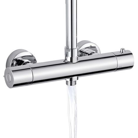 GENERIC-Mitigeur de Douche, Mitigeur Thermostatique Douche Avec 2 Sortie, Sortie Supérieure 3/4\ (1/5)