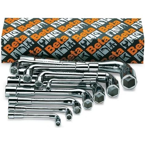 BETA Jeu 11 clés à pipe débouché chromé poli 933/S11 - 009330080