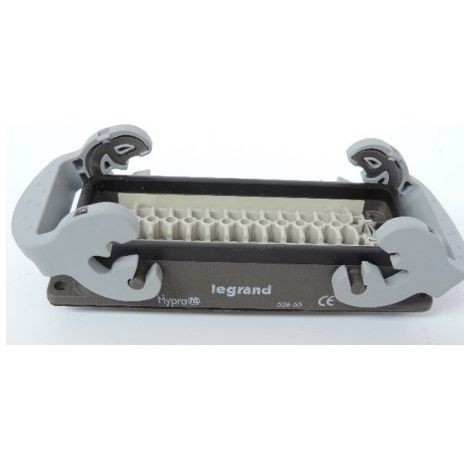 Connecteur multipôles embase femelle encastrée avec verrouillage métal Hypra 16A 500V 24P+T LEGRAND 052655