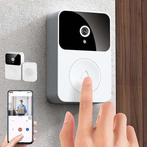 Smart video ring doorbell home intercom, smart wireless remote video doorbell, high-definition night vision WiFi charging anti-theft doorbell, two-way talk, APP control (1/5)