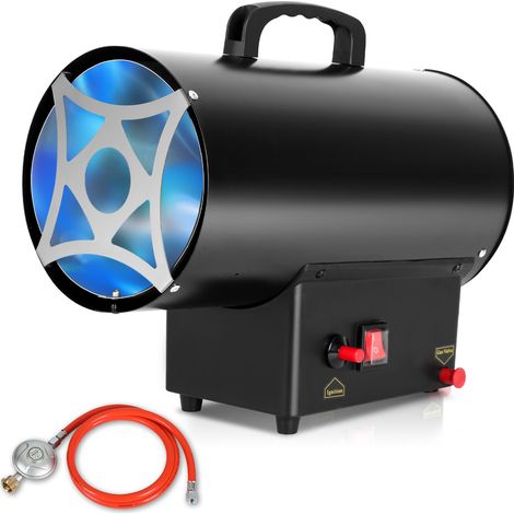 TolleTour Generatore di aria calda a gas GPL 15 kW, cannone riscaldatore 320 m³/h, per officina garage magazzino, superficie fino a 225 m² (1/5)