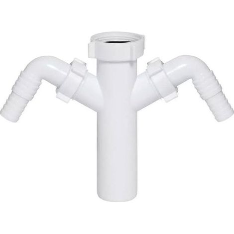 Raccordement du tuyau d\'évacuation avec double raccord lave-vaisselle 1 1/2" BSP x 40 mm (1/3)