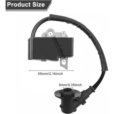 Bobine d'allumage pour Stihl TS410 TS420 TS410-Z TS420-Z TS410A TS410AZ TS420A tronçonneuse Remplace pour 4238-400-1301 4238 400 1307, 42384001301, 42384001307, avec Fil (1/5)