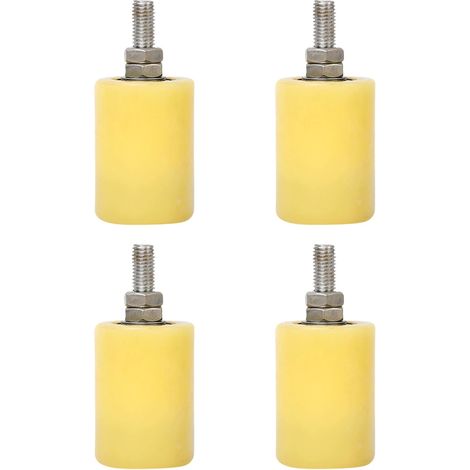 Poulie de positionnement en nylon pour portail coulissant - Double roulement - Roue de guidage épaisse - Rouleau de guidage silencieux et lisse (1/4)