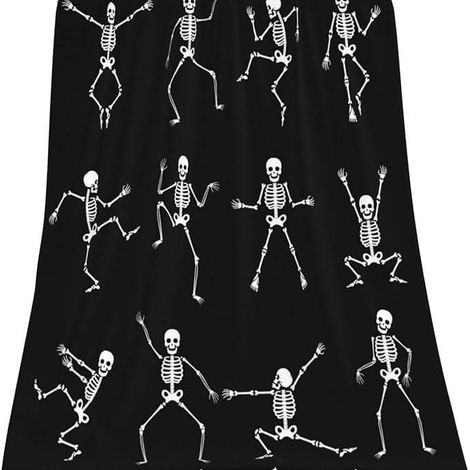 Couverture d'Halloween 75 cm x 100 cm, idéale pour les lits de fête - Lot de 2