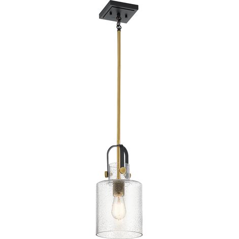 Elstead Kichler Kitner Plafoniera a sospensione a cupola in ottone naturale (1/5)