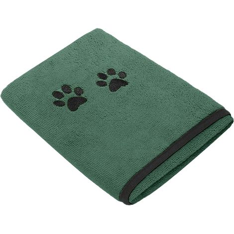 1 serviette de bain pour chien, 140 x 70 cm, microfibre absorbante, pour chiens et chats de toutes tailles, usage intérieur et extérieur (1/5)