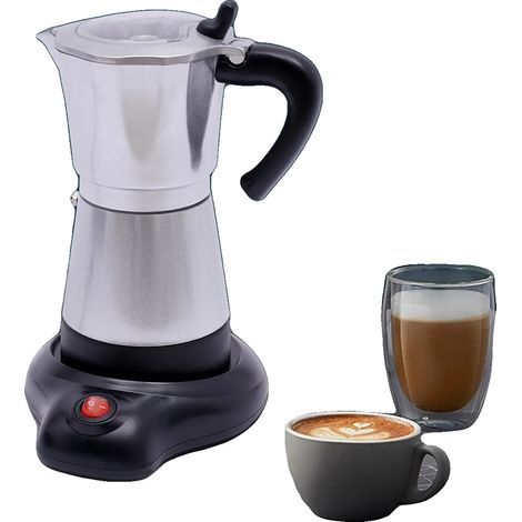 Cafetière Électrique, Capacité de 300ml, Puissance de 480W, Pression de 2.5bar, 1-6 Personnes, Rotation de Base à 360° (1/5)