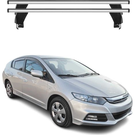 OMAC Dachträger Querträger Alu für Honda Insight II 2010-2014 – Abschließbar – T-Nut – City-Crash-getestet – Max. 50 kg Silber (1/5)