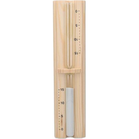 Sauna Hourglass - 15-Minute Pinewood Sand Timer for Sauna Hammam Spa Sessions - Relaxation Timer Accessory for Steam Room MUMU