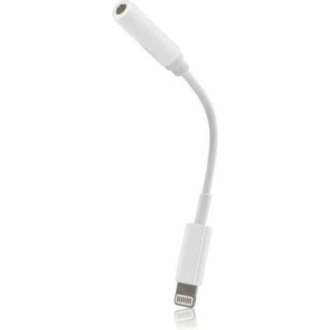 Adaptateur pour embout Lightning vers prise Jack 3,5mm Blanc
