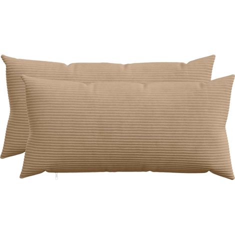 Housse de coussin 2 pcs HEERLEN Marron 40 x 80 cm vidaXL