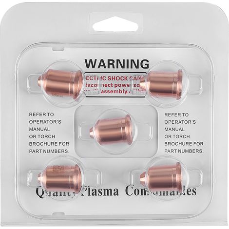 Lot de 5 buses de découpe plasma, consommables pour torche MAX65 (réf. 220990). (1/5)