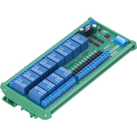 RS485-Relaismodul mit 12 Eingängen und 12 Ausgängen, SPS-Elektronikplatine, DIN-Schienengehäuse, N4D8C12, 12 V (1/5)