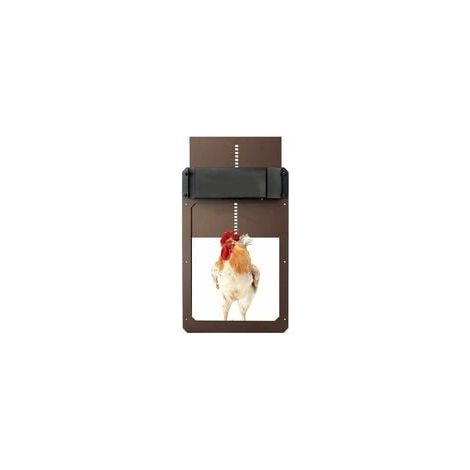 Accessoire poulailler,Kit de porte de poulailler automatique, porte de poulailler automatique alimentée par batterie avec minuterie et capteur de lumière, accessoires de poulailler (1/3)