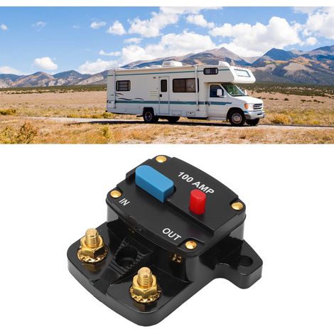 Disjoncteur manuel réarmable 100A pour système audio voiture, bateau, camion, bus - Protection fusible ligne (1/5)
