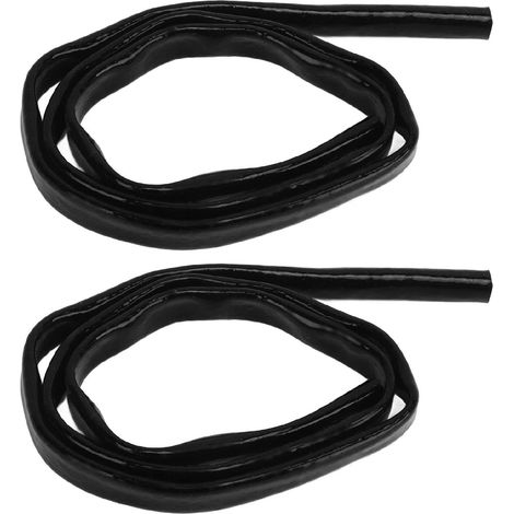 Gaine de protection thermique en silicone et fibre de verre noire 1m, ignifuge, résistante à l'huile, pour conduite de carburant (1/5)