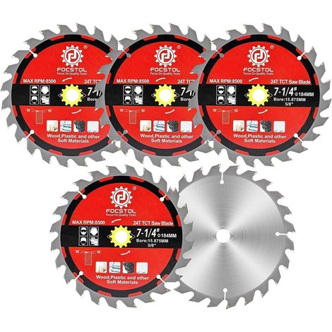 Kreissägeblatt Holz 24 Zähne Sperrholz Spanplatten 184mm 24T 5 (1/5)