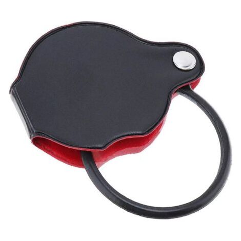 Loupe grossissement x 8 modes Loupe avec mini Loupe mains anti-rayures Housse de protection en simili-cuir 50 mm pliable Loupe de lecture pour Lecture Kleine Artisanat d'inspection timbres (1/5)