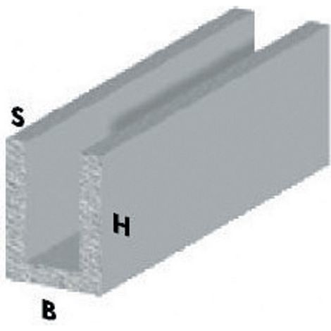 profilo canalino a U cm 100 h cromato 10x15x1 mm profili alluminio (1/2)