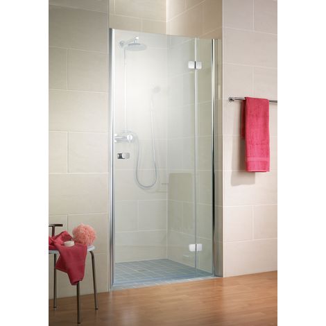 Schulte – Porte de douche pivotante 80 x 200 cm – Verre de sécurité 6 mm anticalcaire – Profilé chromé – Ouverture droite – Installation facile